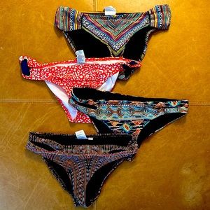 Swimsuit bikini style bottom bundle-L*Space (sm)/Lucky Brand (sm) Splendid (med)